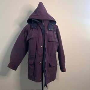 Vintage Women’s Green Mountain Purple Hooded Rain Winter Snow Jacket size M/L